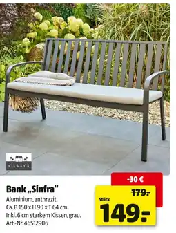 Hagebau Casaya bank „sinfra“ Angebot