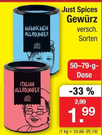 Zimmermann Just spices gewürz Angebot