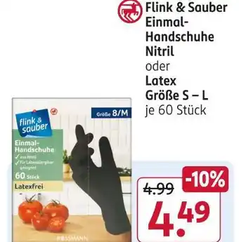 Rossmann Flink & sauber einmal-handschuhe nitril Angebot