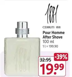 Rossmann Cerruti 1881 pour homme after shave Angebot