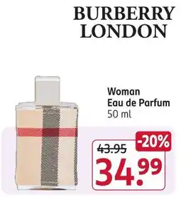 Rossmann Burberry woman eau de parfum Angebot