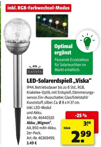 Hagebau Casaya led-solarerdspieß „viska“ Angebot