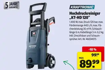 Hagebau Kraftronic hochdruckreiniger „kt-hd 120“ Angebot