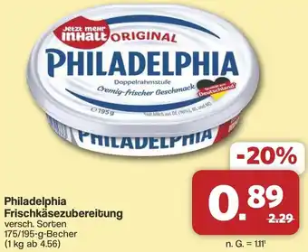 Famila Nord West Philadelphia Frischkäsezubereitung Angebot