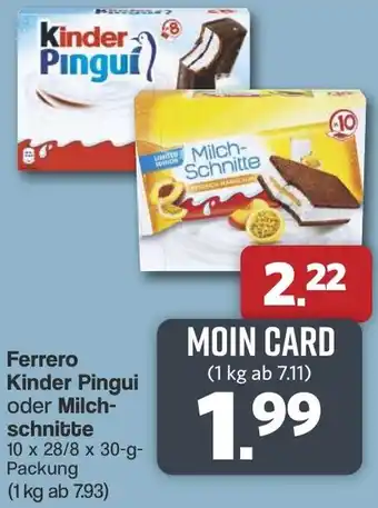 Famila Nord West Ferrero Kinder Pingui oder Milchschnitte Angebot