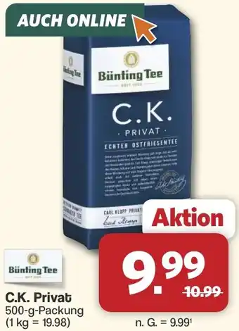 Famila Nord West Bünting Tee C.K. Privat Angebot