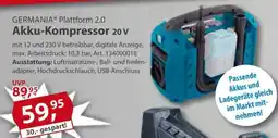 Sonderpreis Baumarkt GERMANIA Akku-Kompressor 20 v Angebot