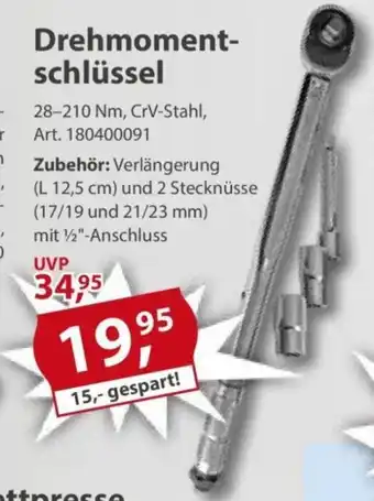 Sonderpreis Baumarkt Drehmomentschlüssel Angebot