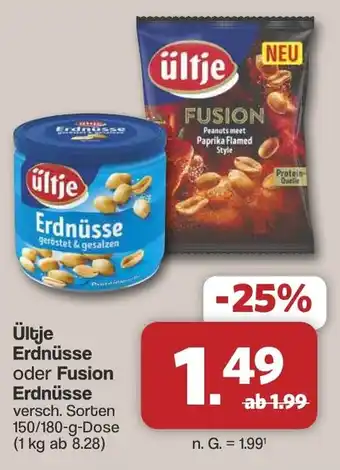 Famila Nord West Ültje Erdnüsse oder Fusion Erdnüsse Angebot