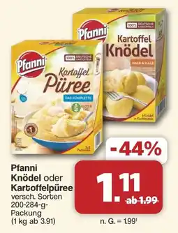 Famila Nord West Pfanni Knödel oder Kartoffelpüree Angebot
