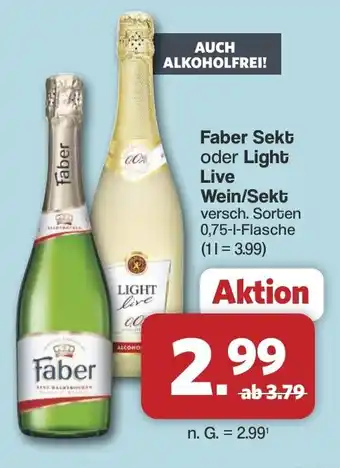 Famila Nord West Faber Sekt oder Light Live Wein/Sekt Angebot