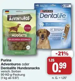 Famila Nord West Purina Adventuros oder Dentalife Hundesnacks Angebot