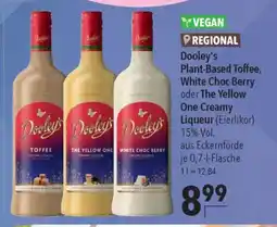 CITTI Markt Dooley's Plant-Based Toffee, White Choc Berry oder The Yellow One Creamy Liqueur (Eierlikör) Angebot