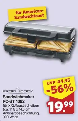 Famila Nord West PROFI COOK. Sandwichmaker PC-ST 1092 Angebot
