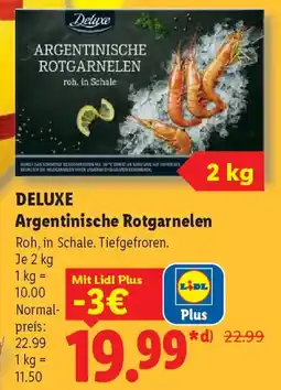 Lidl DELUXE Argentinische Rotgarnelen Angebot