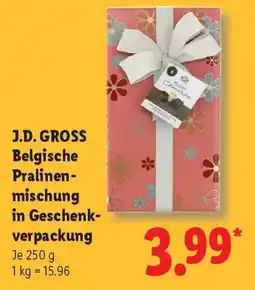 Lidl J.D. GROSS Belgische Pralinen- mischung in Geschenk verpackung Angebot