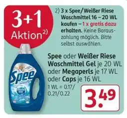 Rossmann Spee oder Weißer Riese Waschmittel Gel Angebot