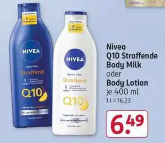 Rossmann Nivea Q10 Straffende Body Milk oder Body Lotion Angebot