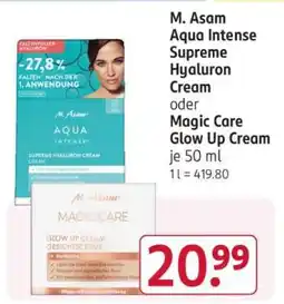 Rossmann M. Asam Aqua Intense Supreme Hyaluron Cream oder Magic Care Glow Up Cream Angebot