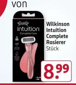 Rossmann Wilkinson Intuition Complete Rasierer Angebot