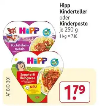Rossmann Hipp Kinderteller oder Kinderpasta Angebot
