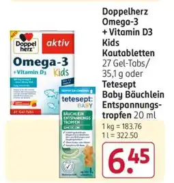 Rossmann Doppelherz Omega-3 + Vitamin D3 Kids Kautabletten Angebot