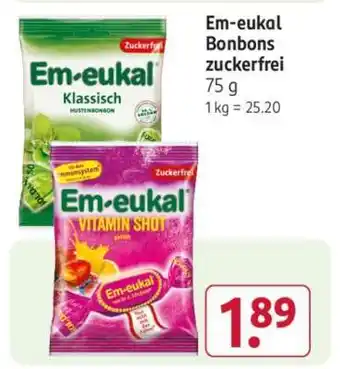 Rossmann Em-eukal Bonbons zuckerfrei Angebot