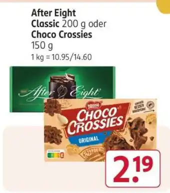 Rossmann After Eight Classic 200 g oder Choco Crossies 150 g Angebot