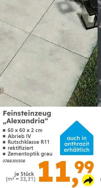 Globus Baumarkt Feinsteinzeug ,,Alexandria" Angebot