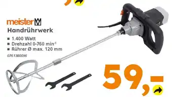 Globus Baumarkt meister Handrührwerk Angebot