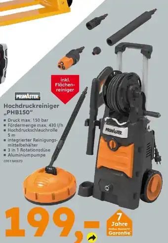 Globus Baumarkt PRIMASTER Hochdruckreiniger ,,PHB150" Angebot