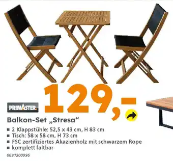 Globus Baumarkt PRIMASTER Balkon-Set „Stresa" Angebot