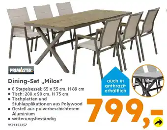 Globus Baumarkt PRIMASTER Dining-Set „Milos" Angebot