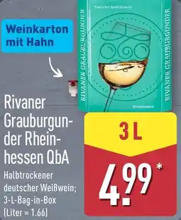 Aldi Nord Rivaner Grauburgunder Rheinhessen QbA Angebot