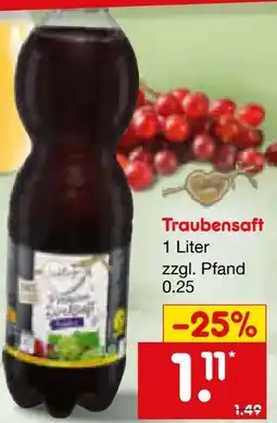 Netto Marken-Discount Lieblings Traubensaft Angebot
