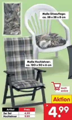 Netto Marken-Discount Living Garden Sitzauflagen Angebot