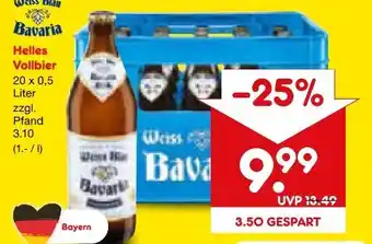 Netto Marken-Discount Weiss Blau Bavaria Helles Vollbier Angebot
