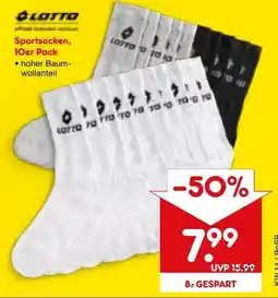 Netto Marken-Discount Lotto Sportsocken 10er Pack Angebot