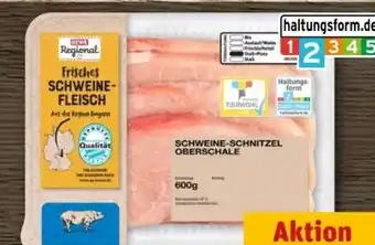 REWE Center Rewe Regional Schweine-Schnitzel-Oberschal Angebot