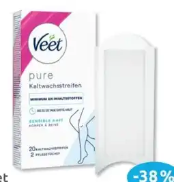 Budni Veet Pure Kaltwachsstreifen Beine & Körper sensible Haut Angebot