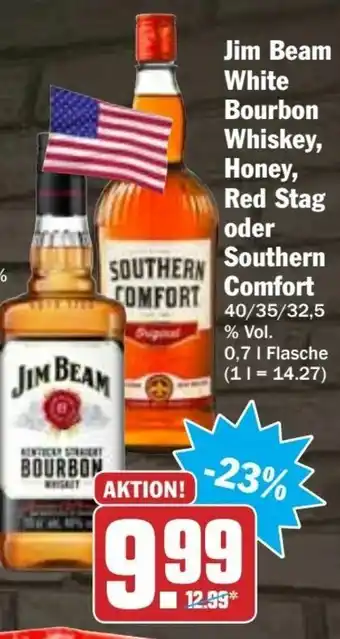 HIT Ullrich Jim Beam White Bourbon Whiskey, Honey, Red Stag o. Southern Comfort 700ml Angebot