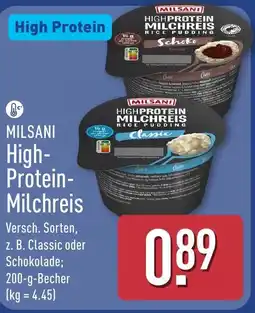 Aldi Nord MILSANI High Protein Milchreis Angebot