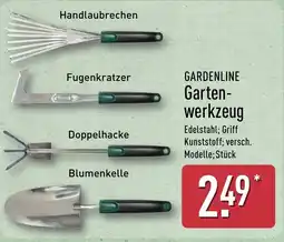 Aldi Nord GARDENLINE Gartenwerkzeug Angebot