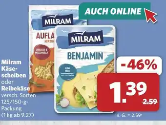 Combi Milram käsescheiben oder reibekäse Angebot