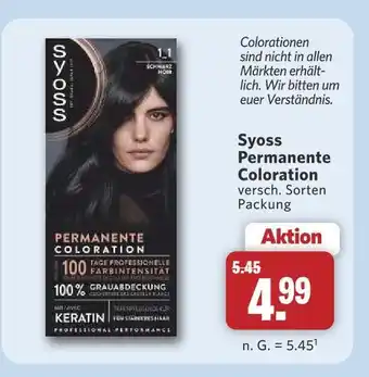Combi Syoss permanente coloration Angebot