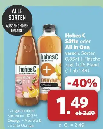 Combi Hohes c säfte Angebot