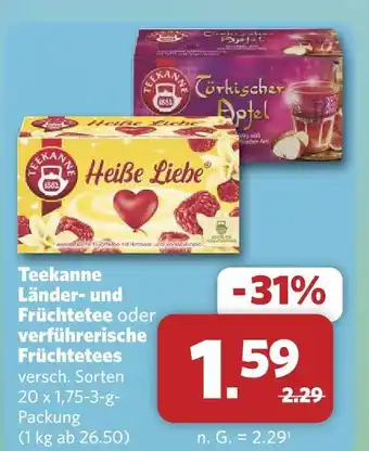 Combi Teekanne länder- und früchtetee Angebot