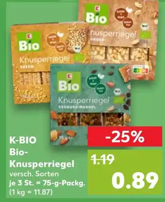 Kaufland K-bio bio-knusperriegel Angebot