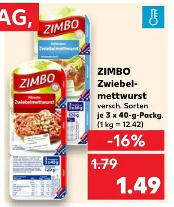 Kaufland Zimbo zwiebelmettwurst Angebot