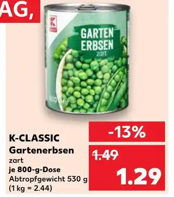 Kaufland K-classic gartenerbsen Angebot